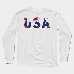 United States USA Red White and Blue Long Sleeve T-Shirt